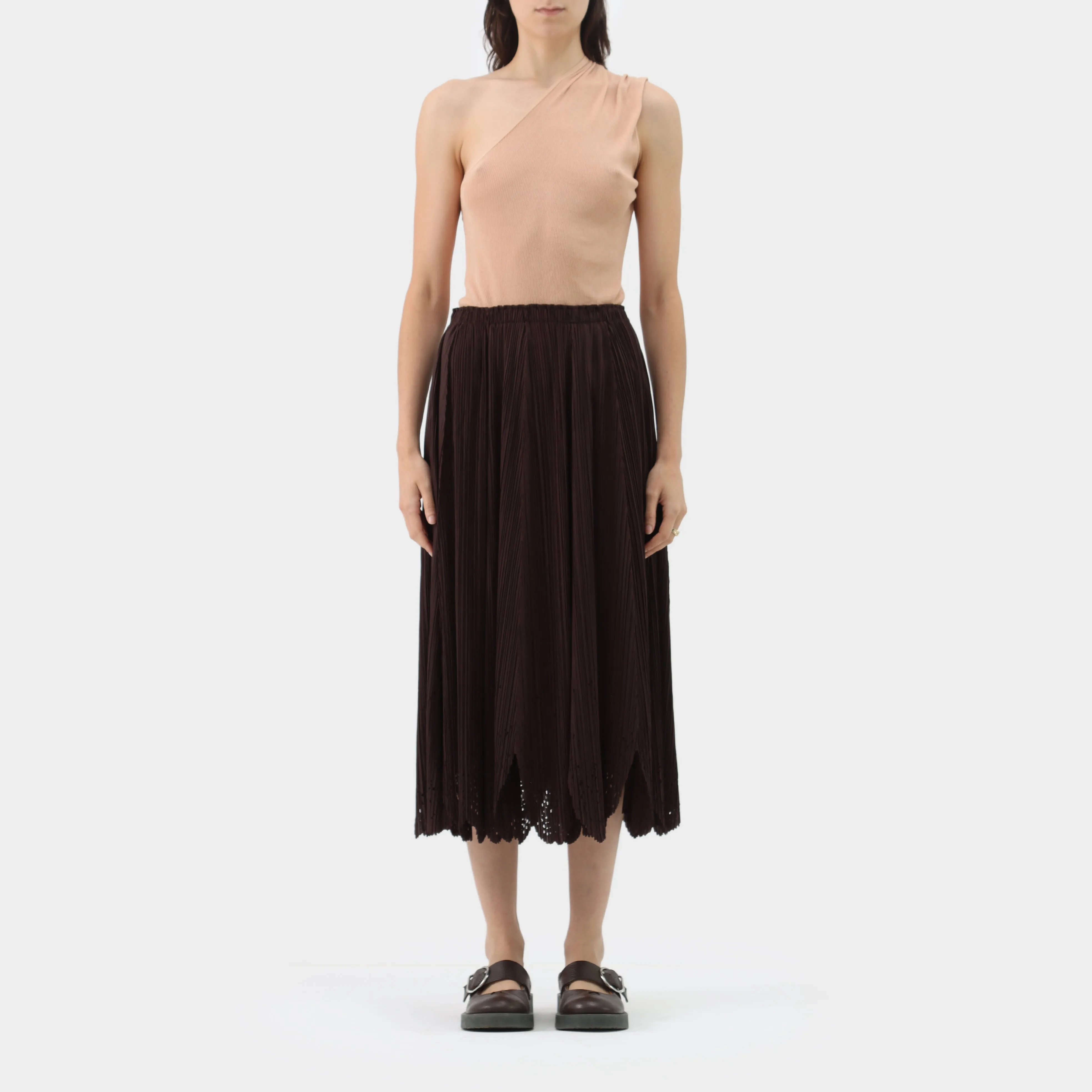 Pleats Please Lazer Cut Pleated Skirt