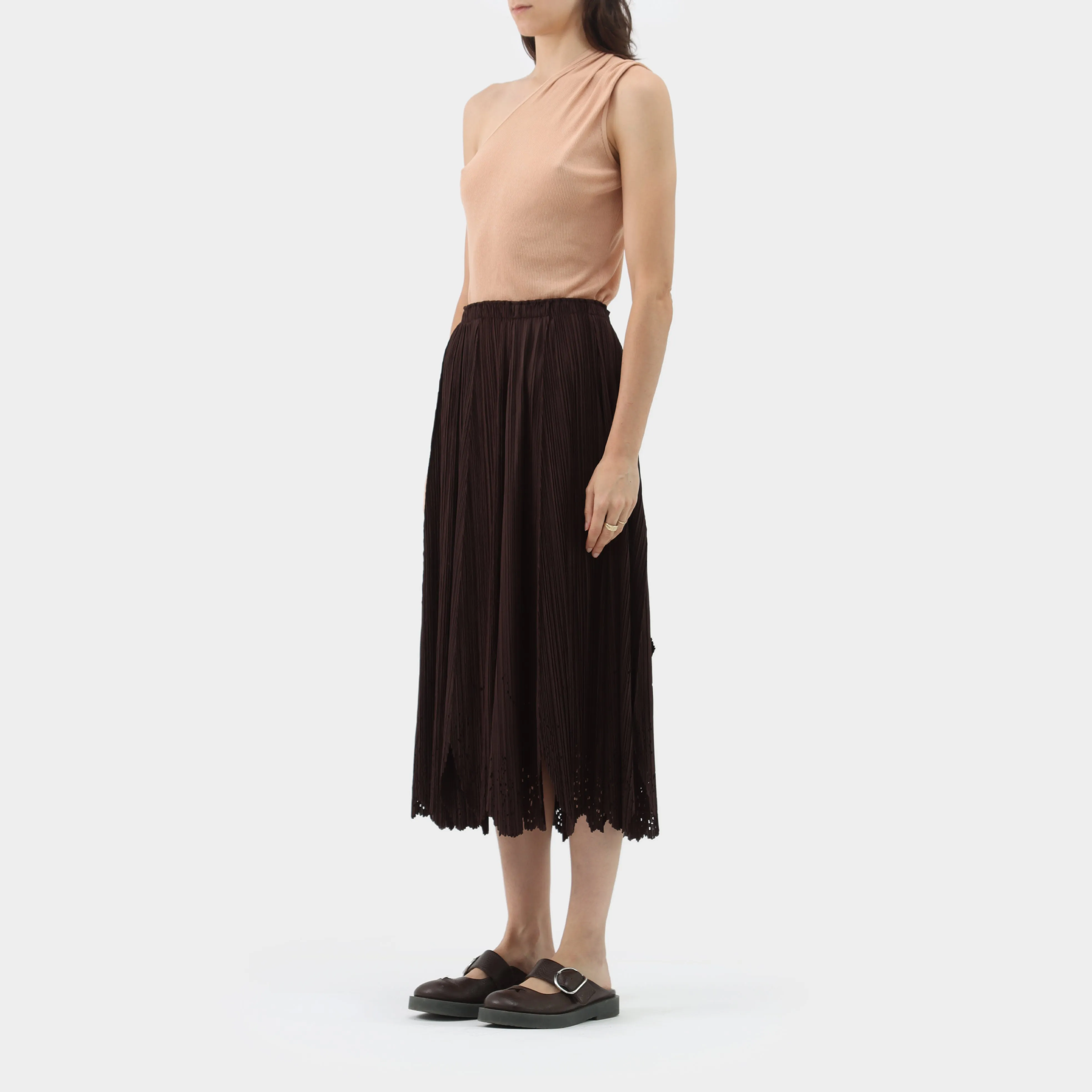 Pleats Please Lazer Cut Pleated Skirt