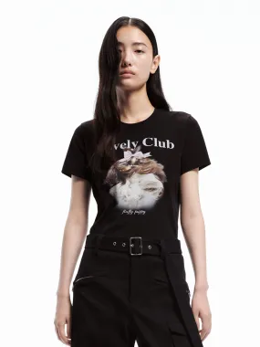 Printed Cotton Blend T-shirt