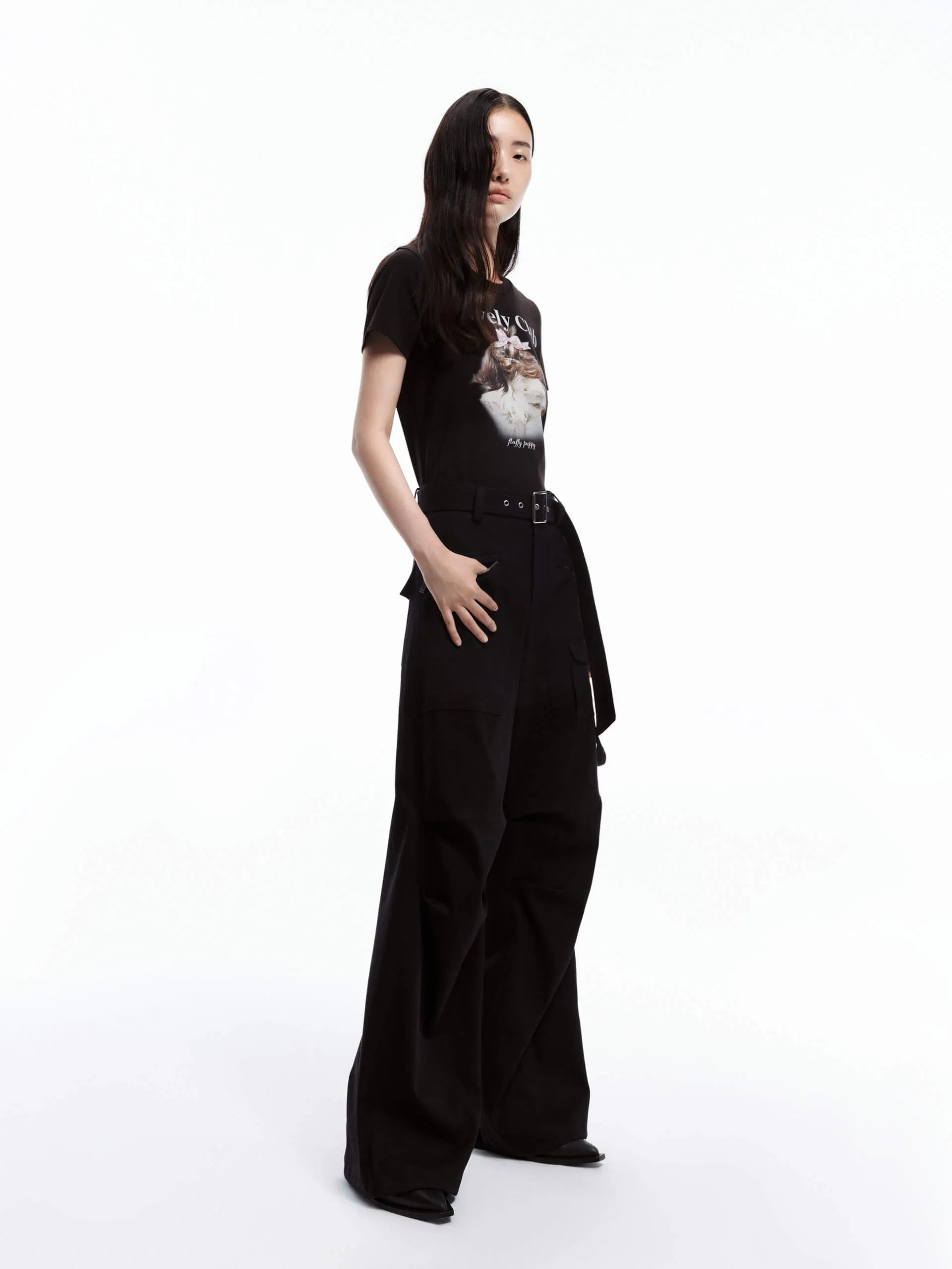 Printed Cotton Blend T-shirt