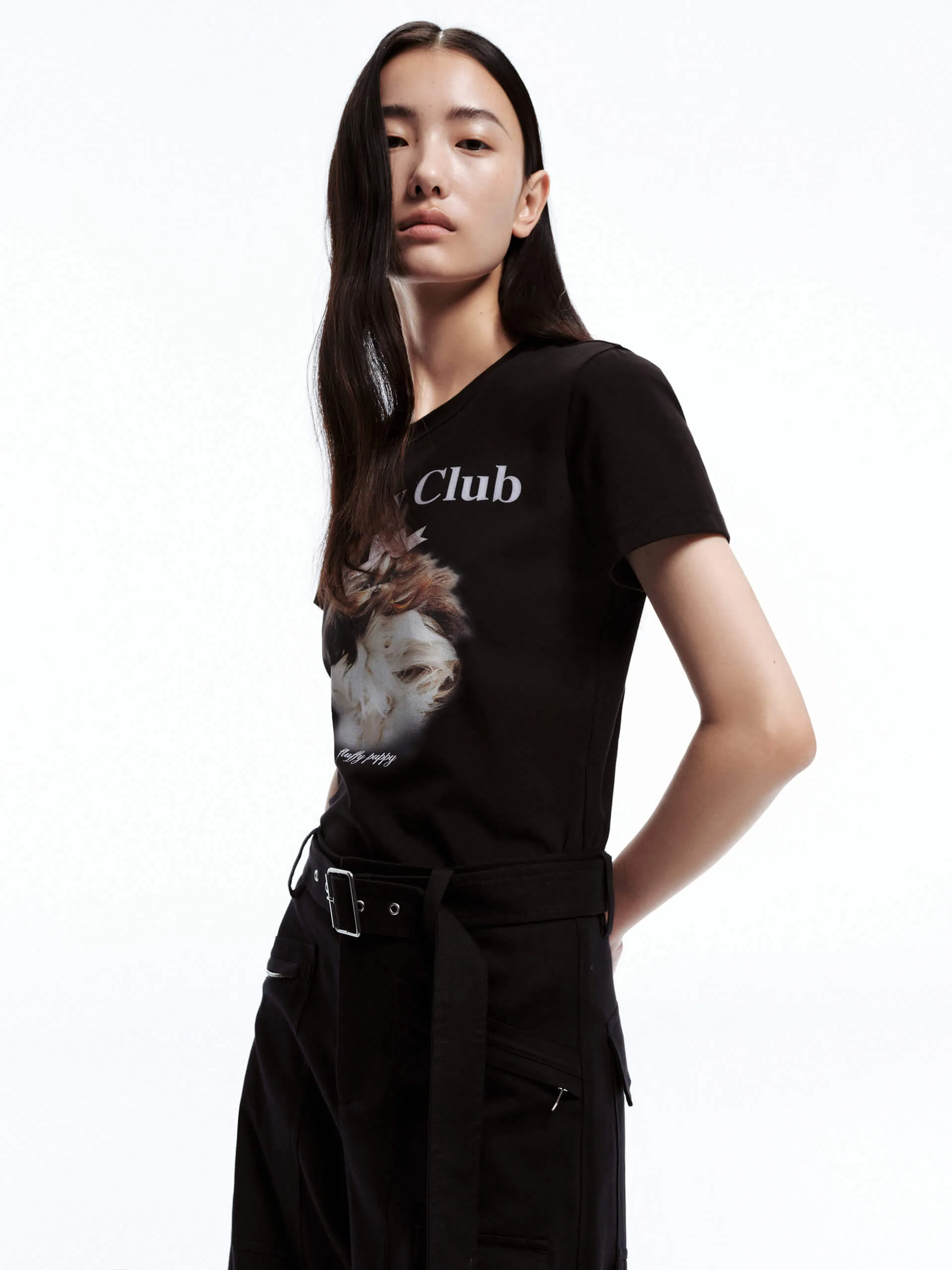 Printed Cotton Blend T-shirt