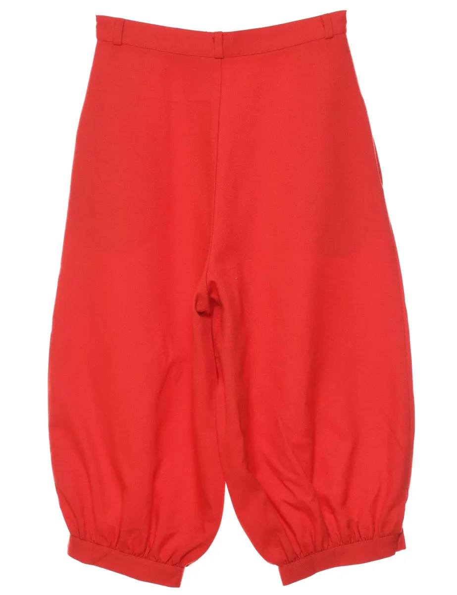 Red Cropped Trousers - W26 L17