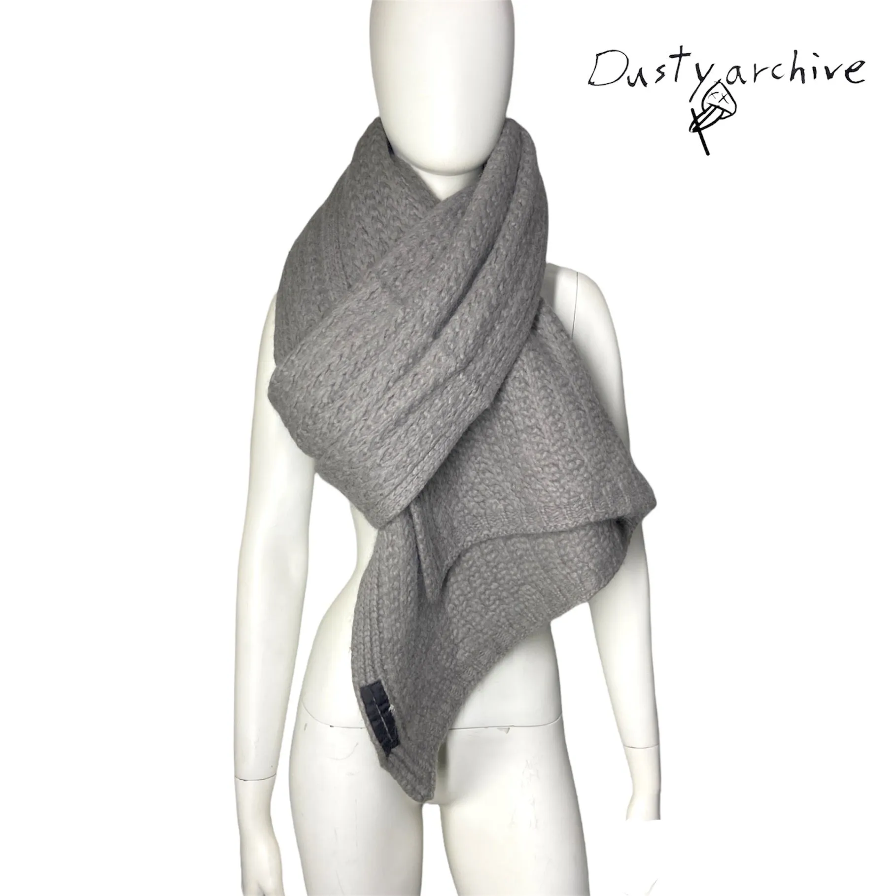 RICK OWENS fw10 huge stone wool knit scarf