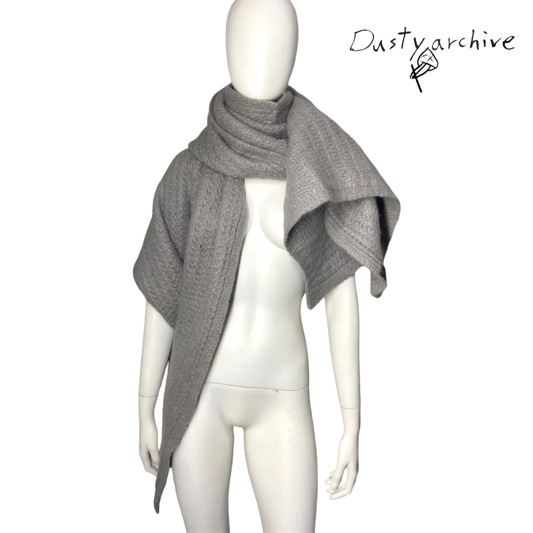 RICK OWENS fw10 huge stone wool knit scarf