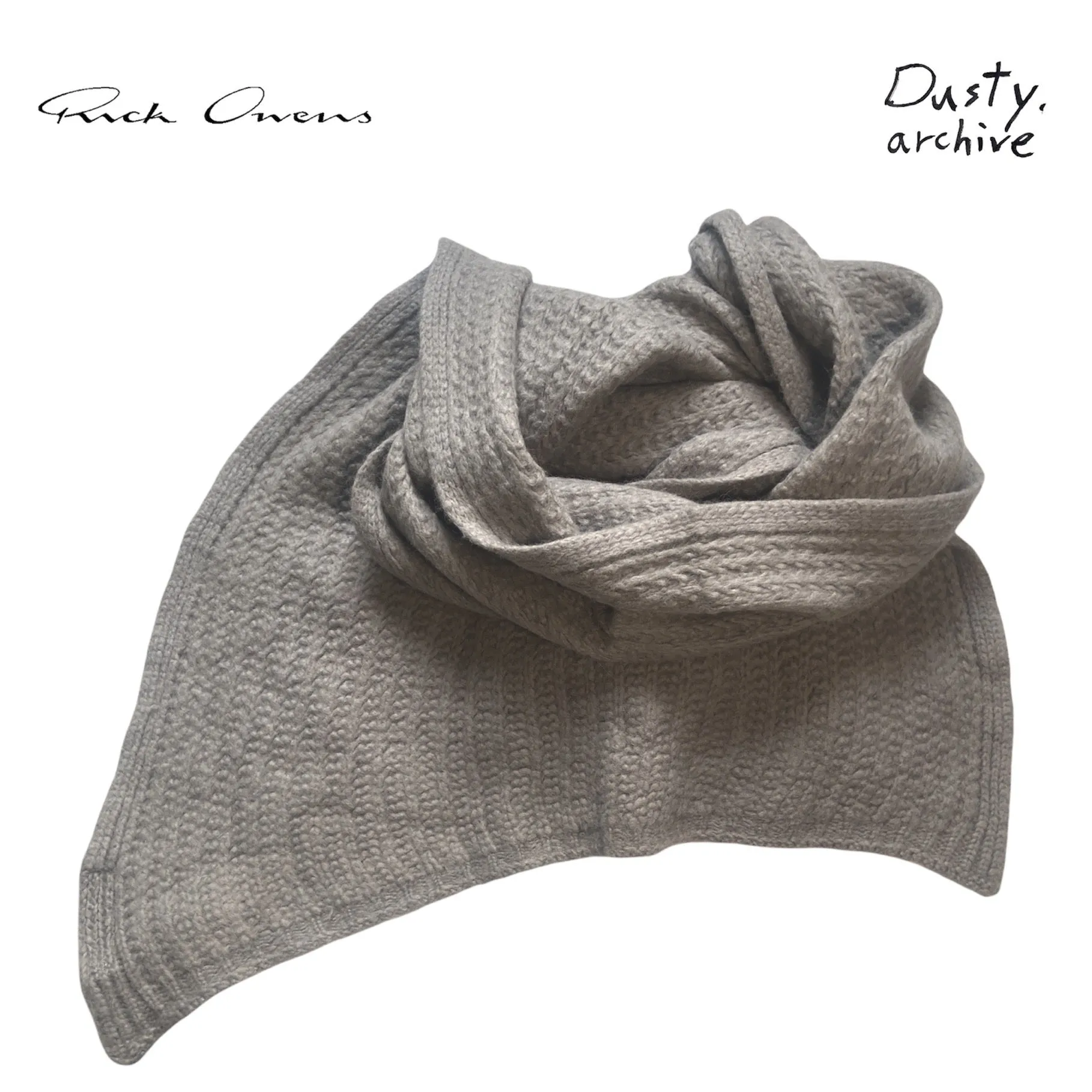 RICK OWENS fw10 huge stone wool knit scarf