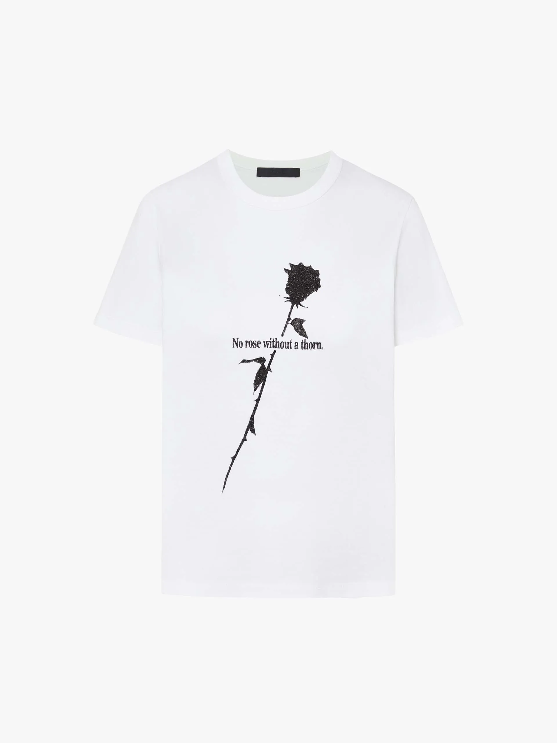 Rose Pattern Cotton T-shirt