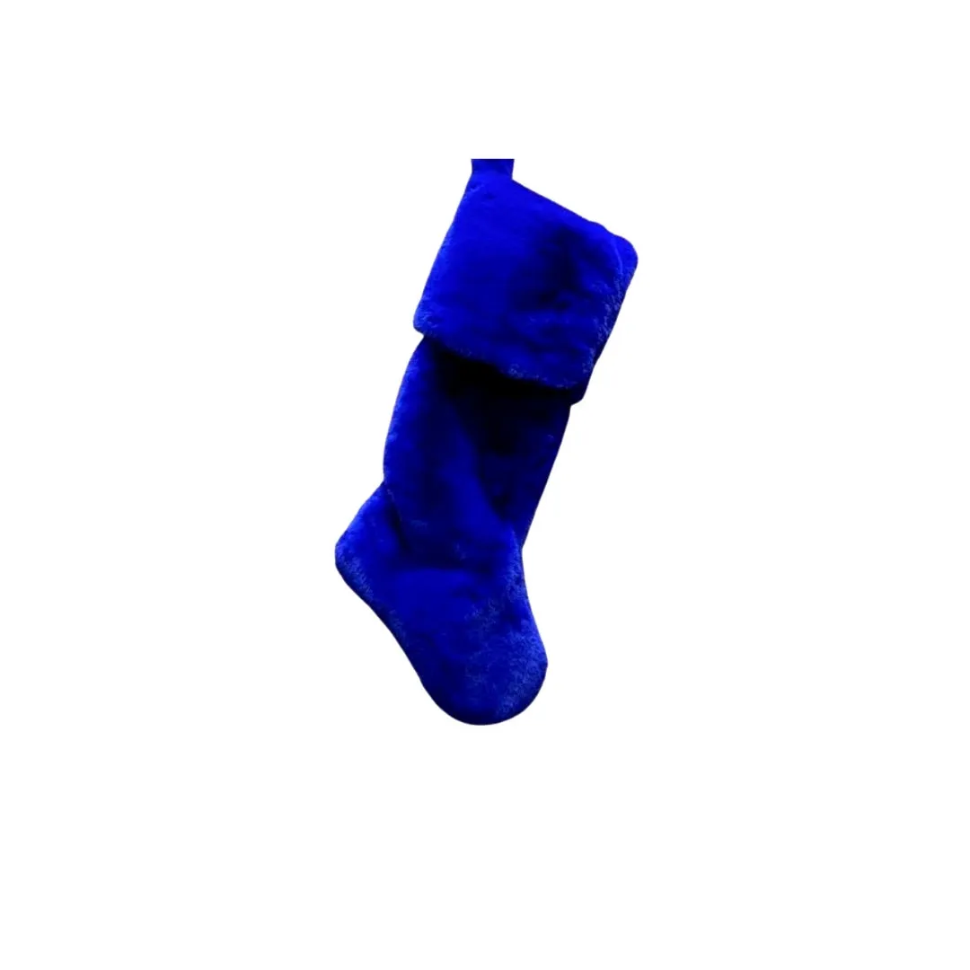 Royal Blue Fur Stocking