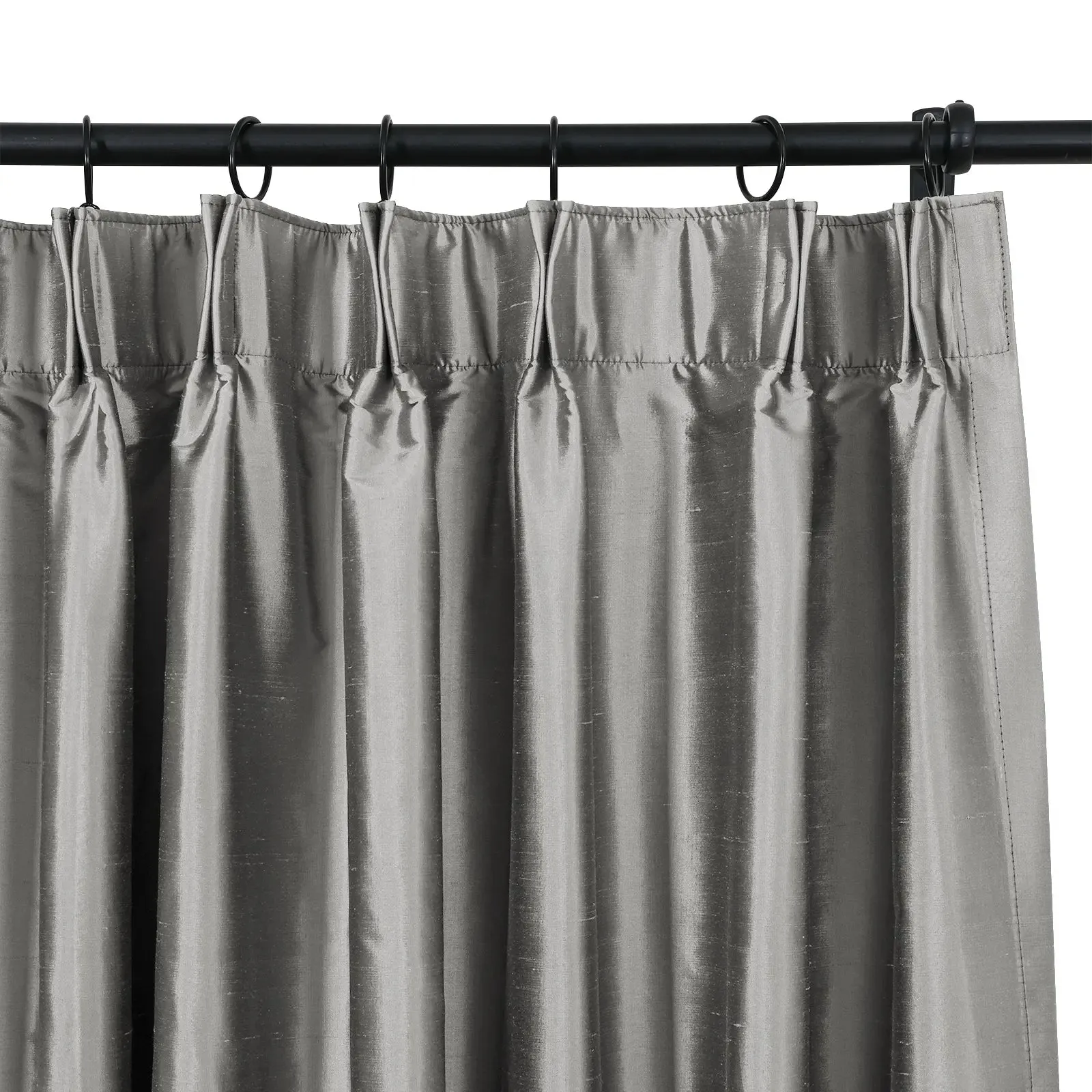 Selman Dupioni Silk Drapery Pleated