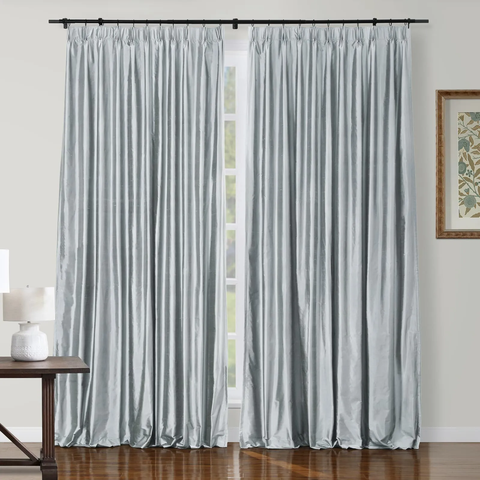 Selman Dupioni Silk Drapery Pleated