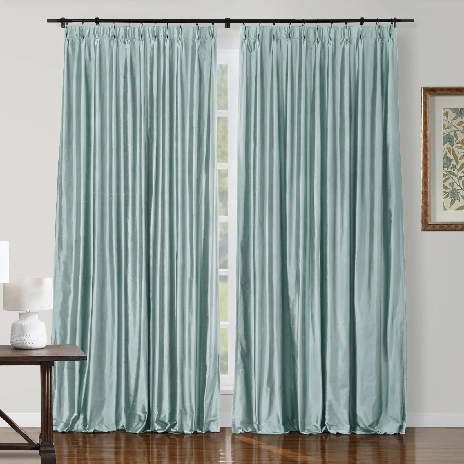 Selman Dupioni Silk Drapery Pleated