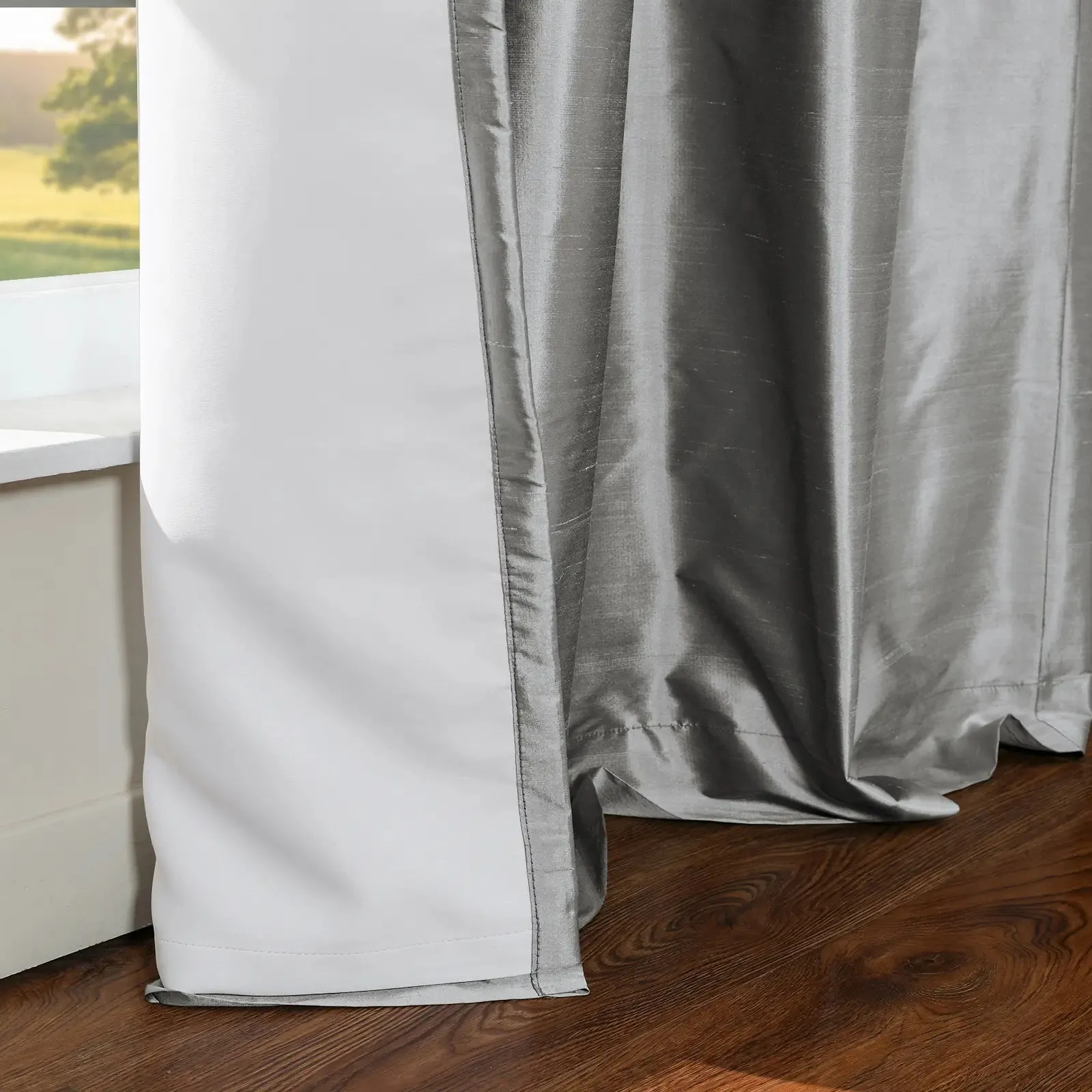 Selman Dupioni Silk Drapery Pleated
