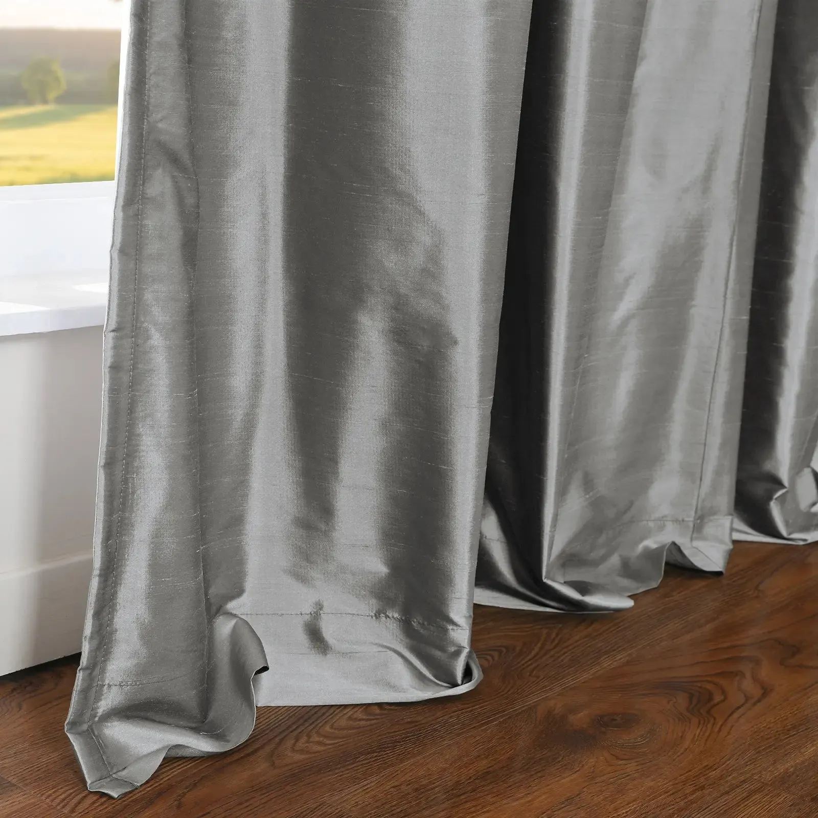 Selman Dupioni Silk Drapery Pleated
