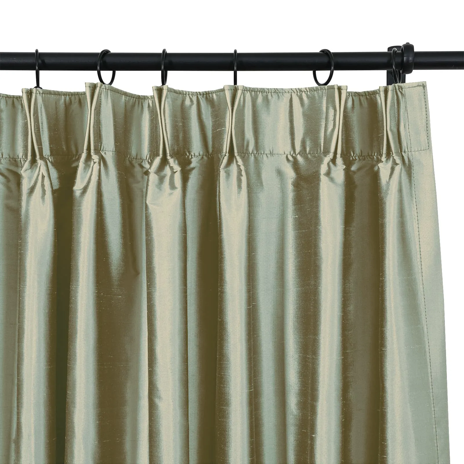 Selman Dupioni Silk Drapery Pleated