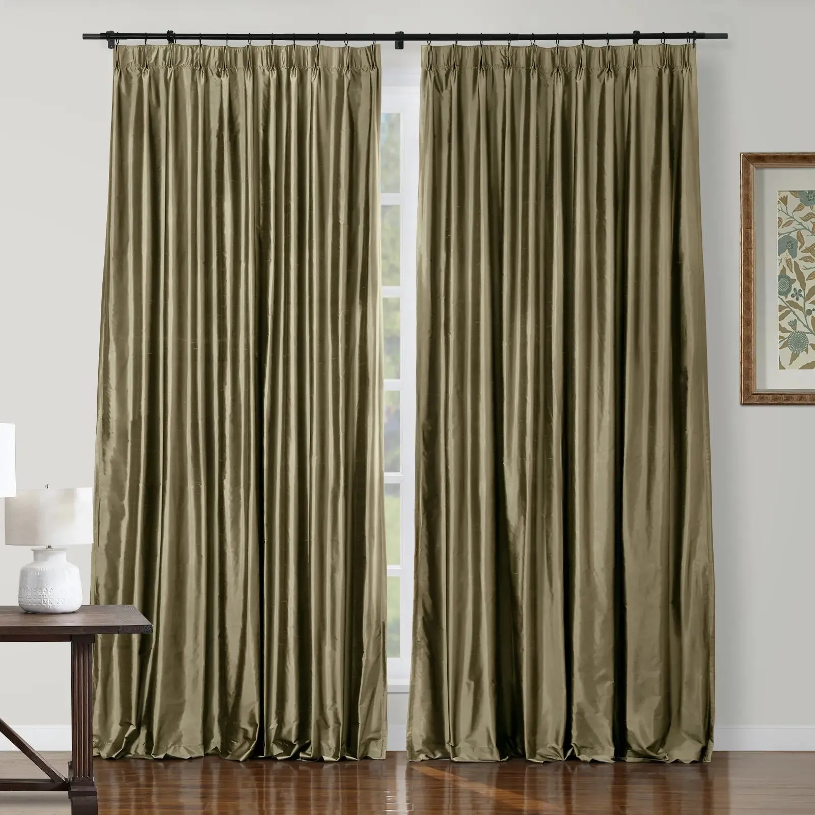 Selman Dupioni Silk Drapery Pleated