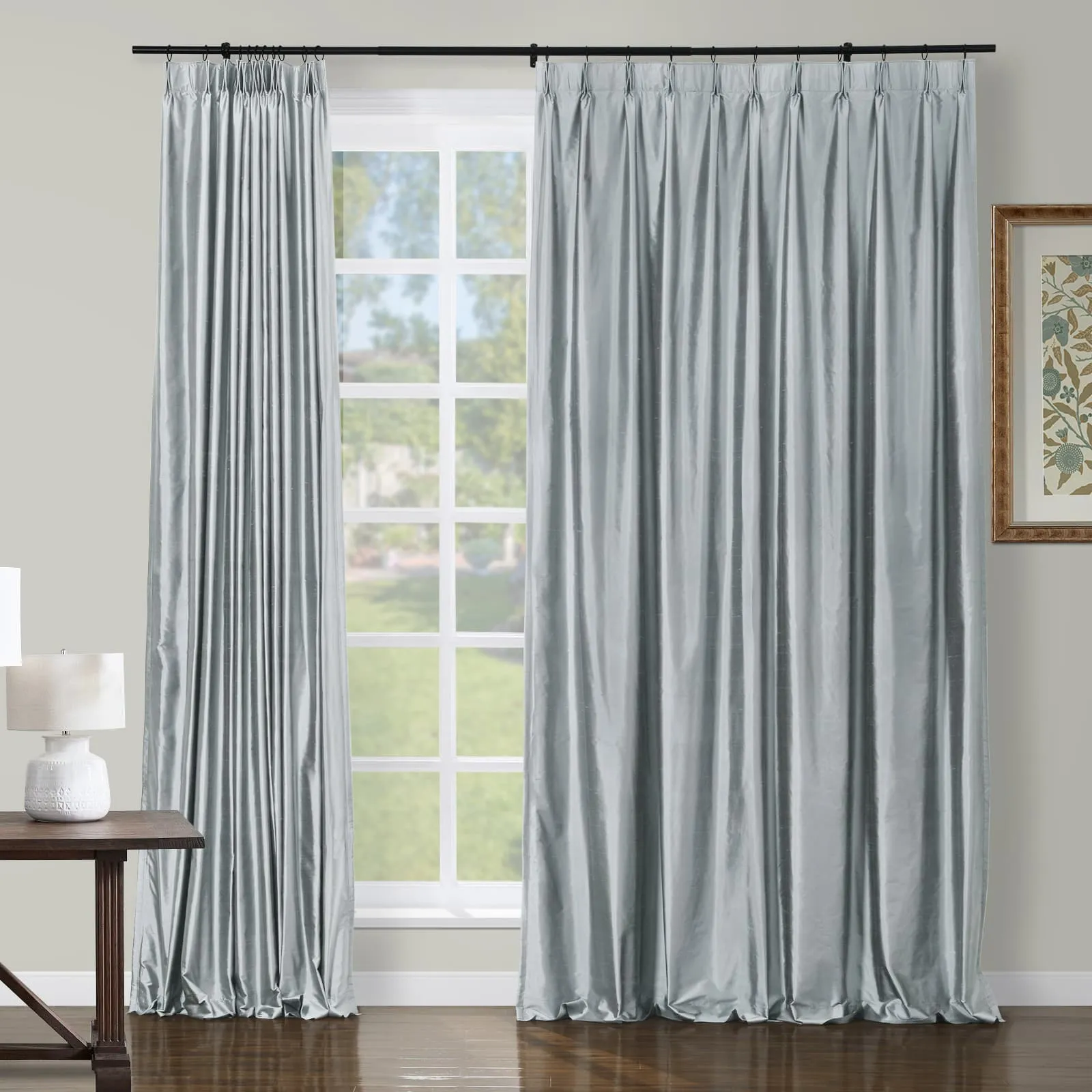 Selman Dupioni Silk Drapery Pleated