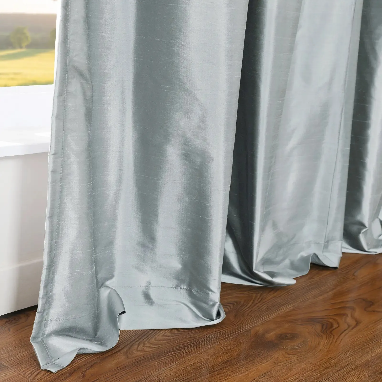 Selman Dupioni Silk Drapery Pleated