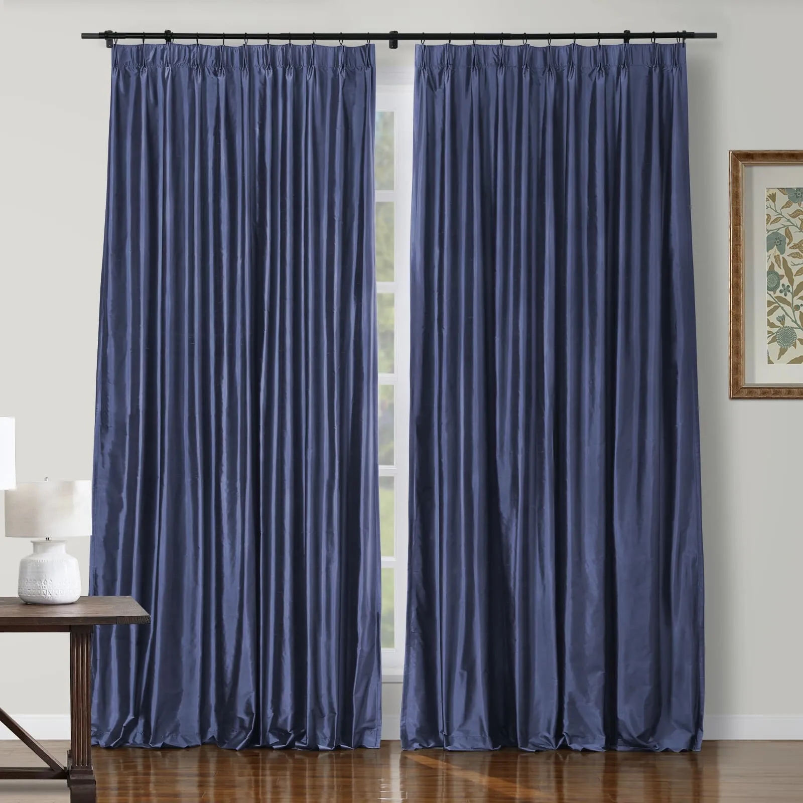 Selman Dupioni Silk Drapery Pleated