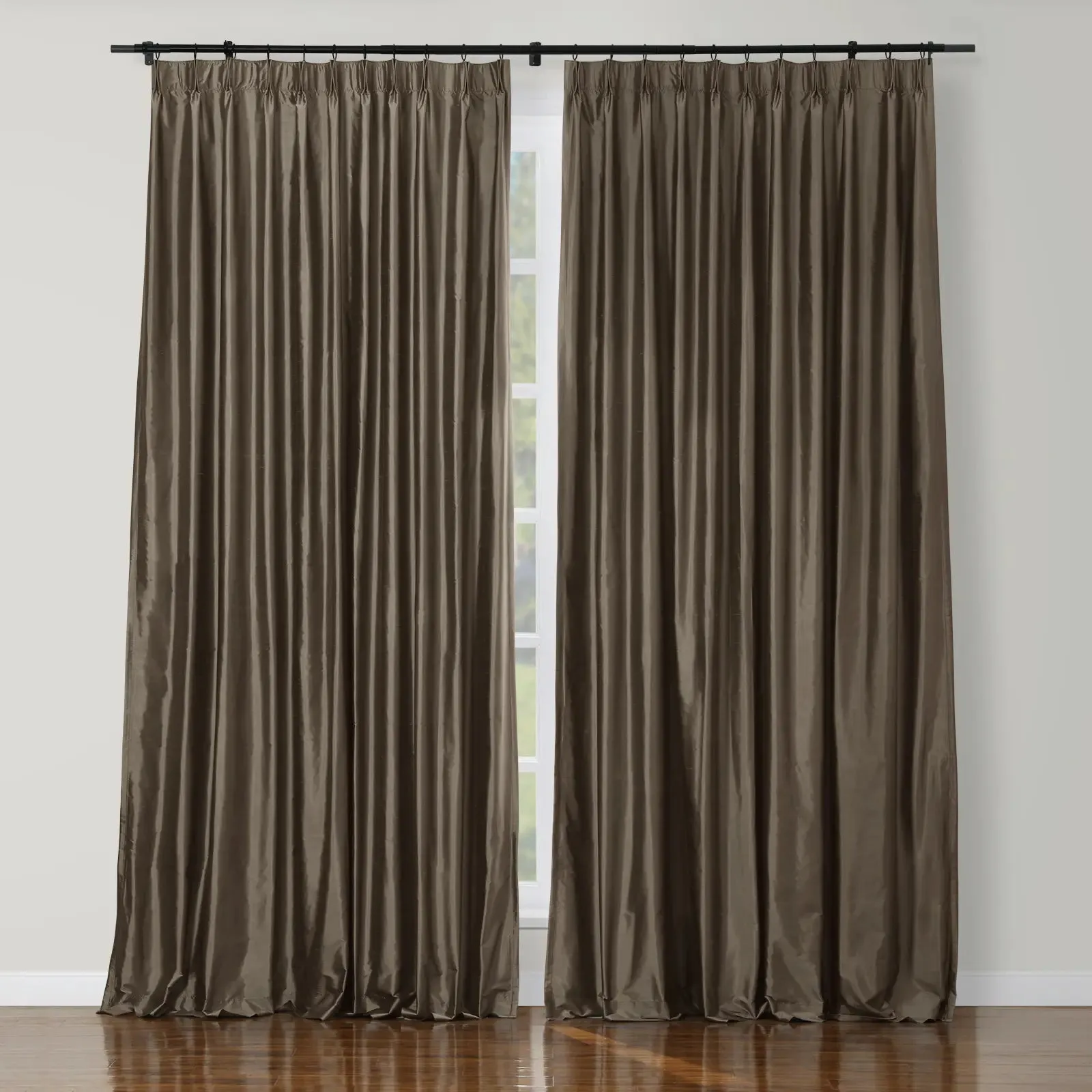 Selman Dupioni Silk Drapery Pleated