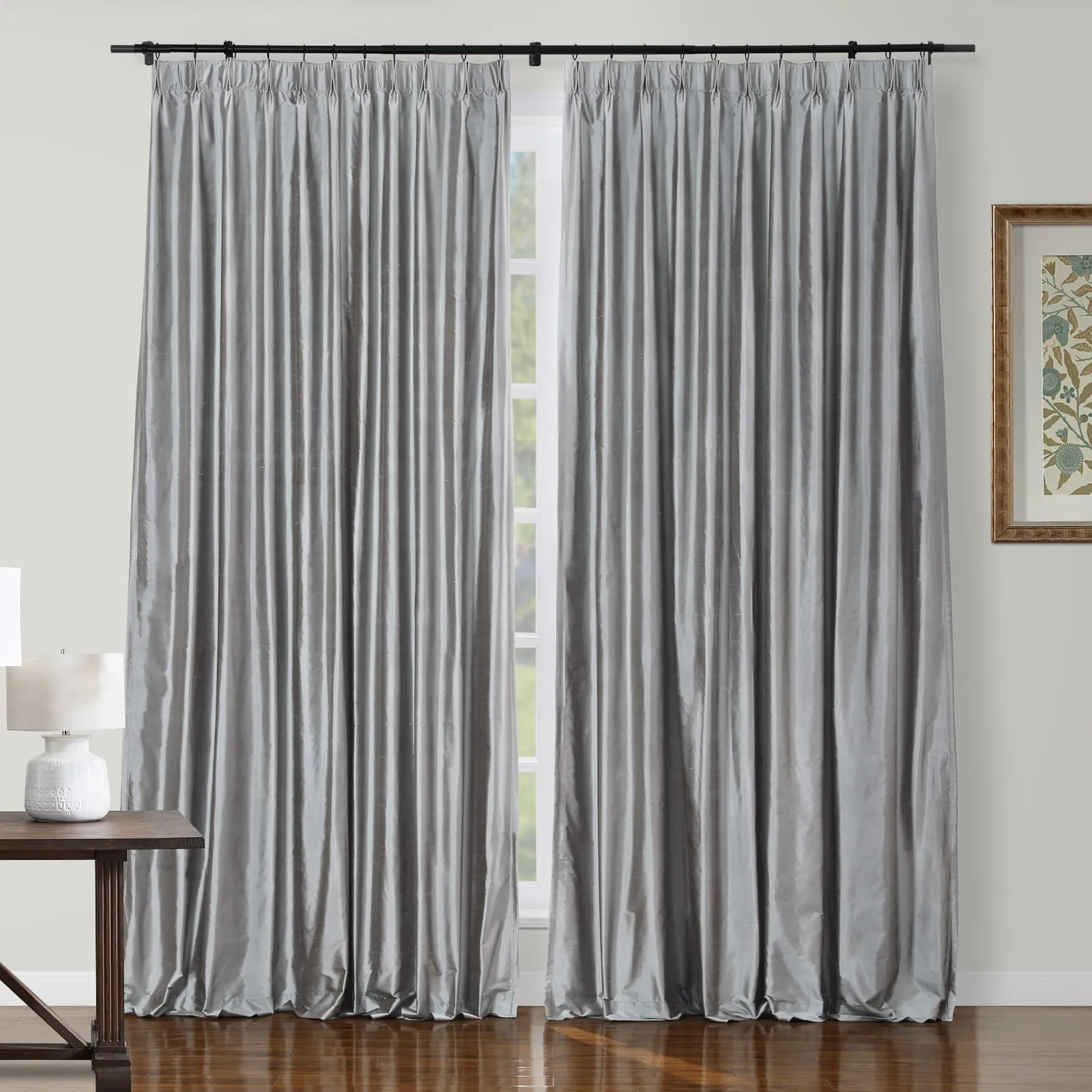 Selman Dupioni Silk Drapery Pleated
