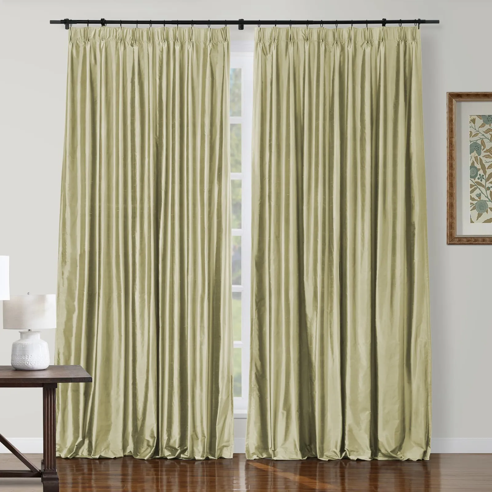 Selman Dupioni Silk Drapery Pleated