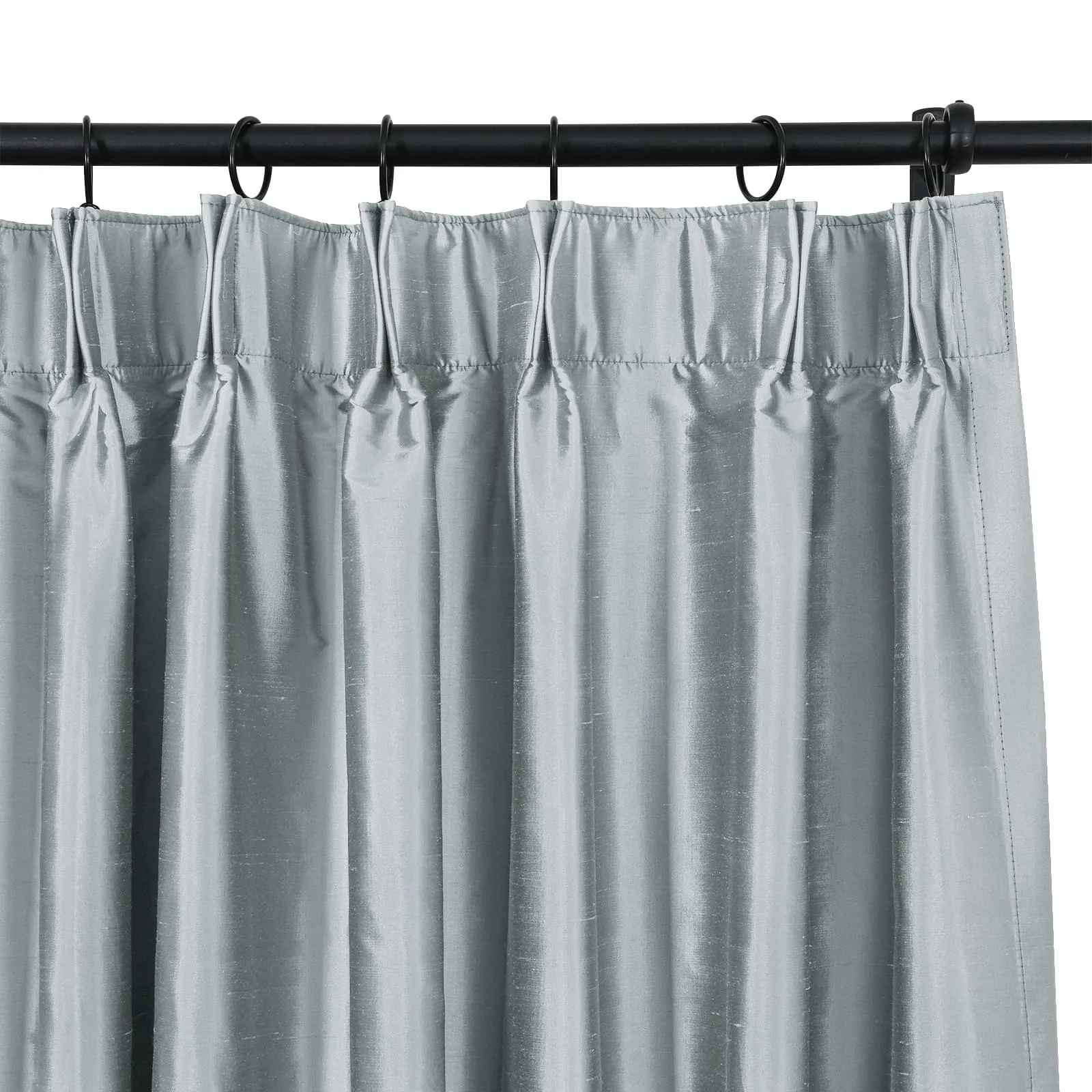 Selman Dupioni Silk Drapery Pleated