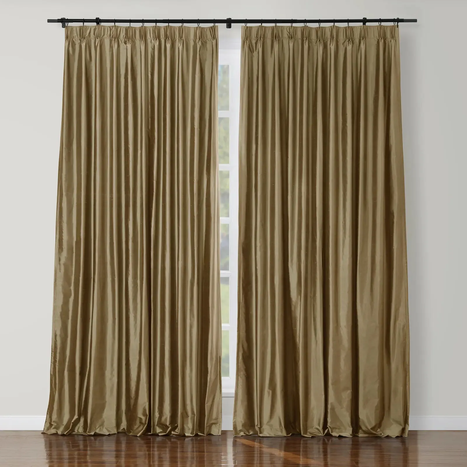 Selman Dupioni Silk Drapery Pleated