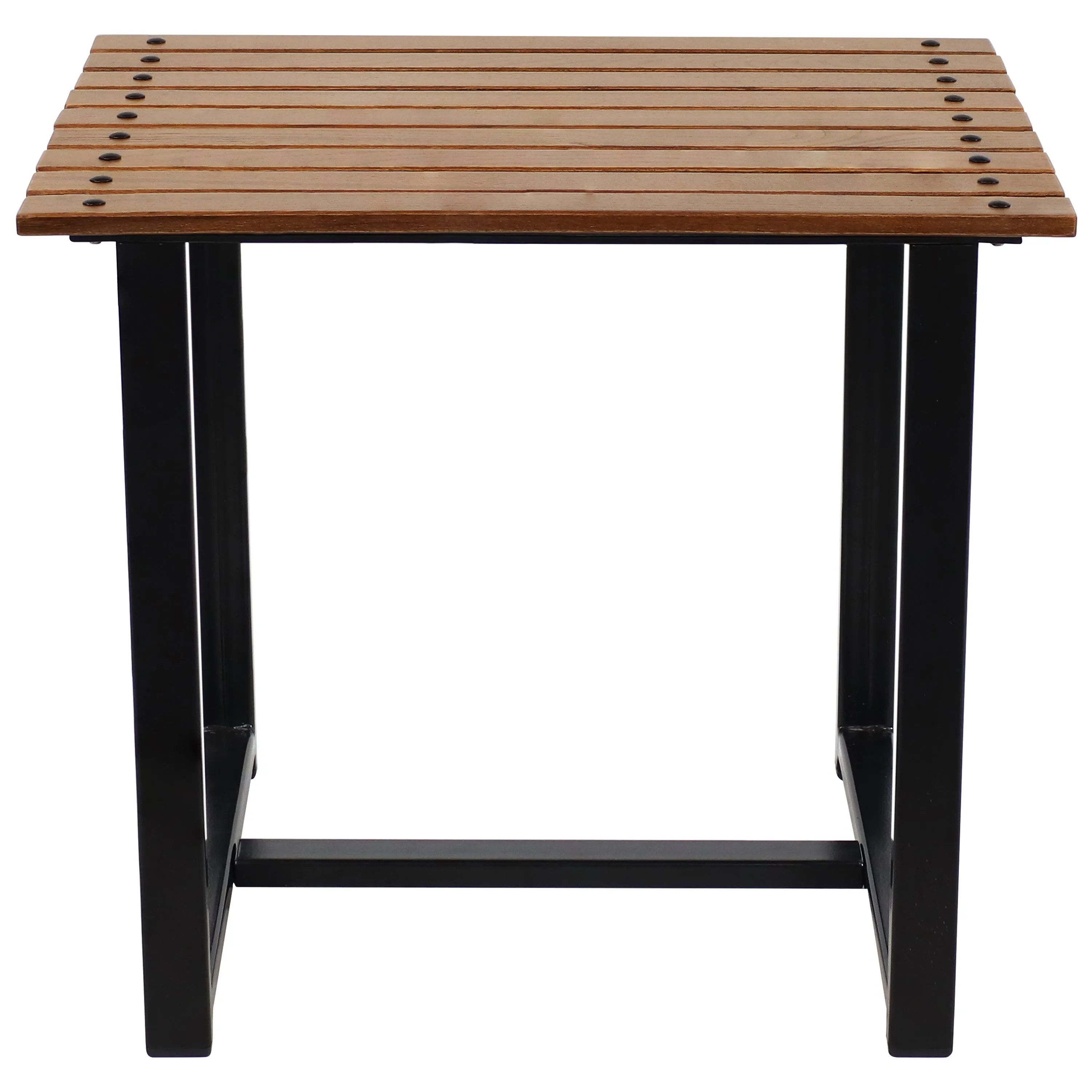Sunnydaze European Chestnut Wood Rectangle Side Table