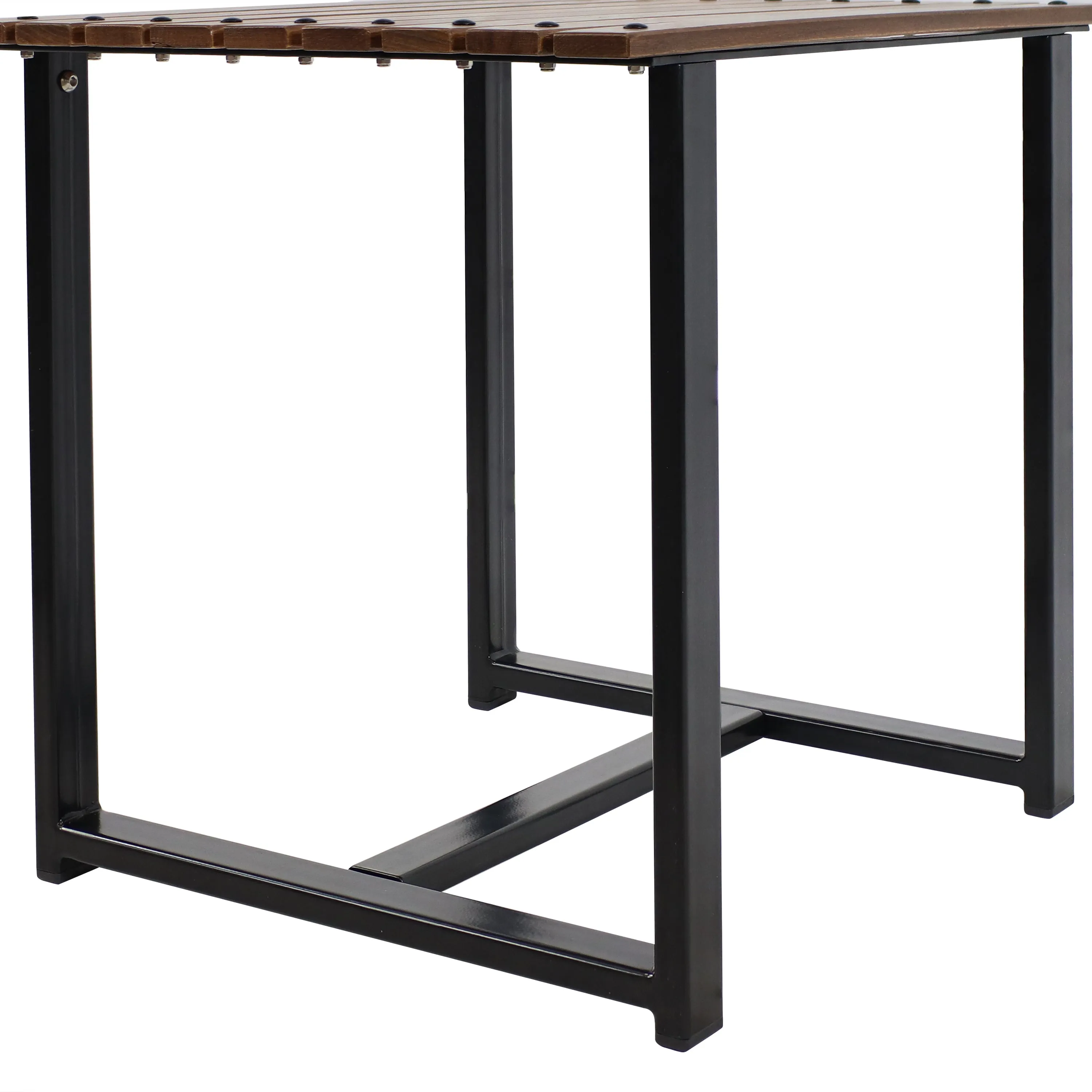 Sunnydaze European Chestnut Wood Rectangle Side Table