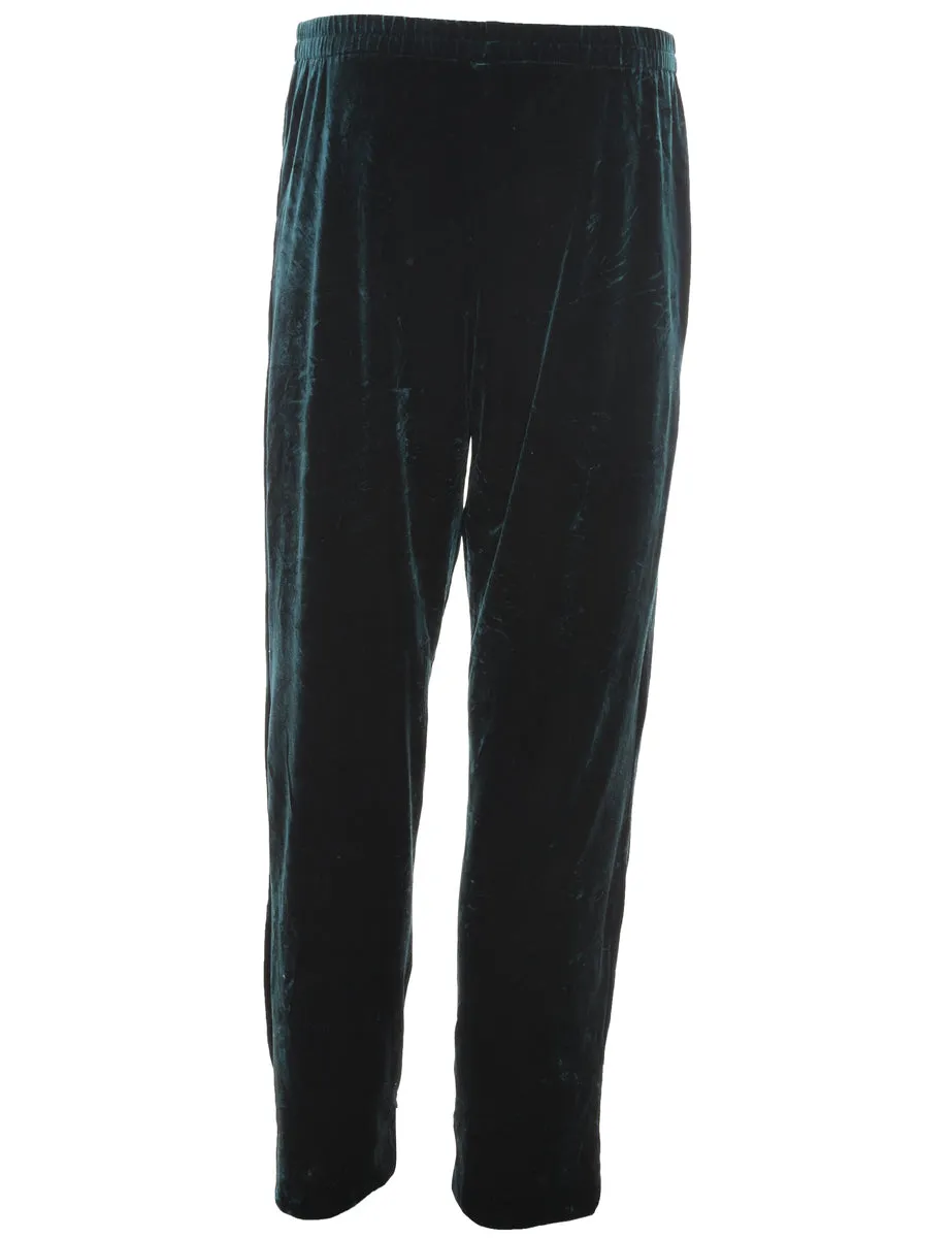 Velvet Dark Green Trousers - W29 L29