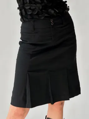 Vintage Pleated Midi Skirt | 4/S