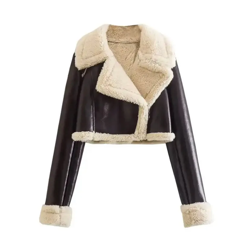 Wool Faux Leather Jacket